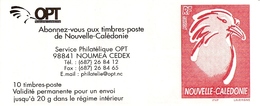 NEW CALEDONIA / NOUV CALEDONIE, 2003, Booklet / Carnet 15 , New Design, Cagou De Lavergne - Booklets