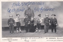 CS /  CIRQUE . Souvenir Du Royaume De LILLIPUT Paris  (7 Nains ) Mr GERSON Directeur & Ses Petits Lilliputiens - Zirkus