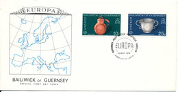 Bailiwick Of Guernsey FDC Europa CEPT Complete On Cover With Nice Cachet 29-5-1976 - 1976