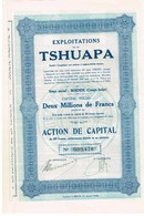 Titre De 1928 - Congo - Exploitations De La Tshuapa - - Afrique