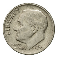 Monnaie, États-Unis, Roosevelt Dime, Dime, 1965, U.S. Mint, Philadelphie, TTB+ - 1946-...: Roosevelt