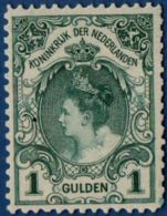 Nederland 1899  1 Gld Wilhelmina Tanding 11 Vrijwel Postfris, Minor Gumless Spot Otherwise MNH( - Neufs