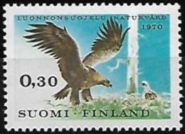 Finland Suomi 1970 Anné Protection Nature Aigle Royal Et Son Nid, 1 Val Mnh - Neufs