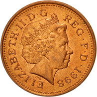 Monnaie, Grande-Bretagne, Elizabeth II, Penny, 1998, TTB, Copper Plated Steel - 1 Penny & 1 New Penny