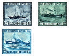 Ref. 83698 * MNH * - BELGIUM. 1946. CENTENARY OF THE STEAM SHIP MAIL SERVICE OSTEND-DOVER . CENTENARIO DEL BARCO CORREO - Unused Stamps
