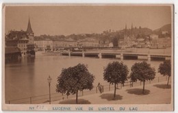 CDV Photo Originale XIXème Lucerne Vue De L'Hôtel Du Lac Par Garcin Genève Cdv 2342 - Ancianas (antes De 1900)