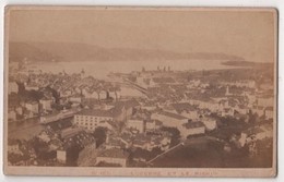 CDV Photo Originale XIXème Lucerne Et Le Righi Par Garcin Genève Cdv 2343 - Ancianas (antes De 1900)