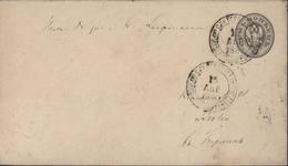 Russie Entier Enveloppe Russe 7 Cemb K Aigle Bicéphale Armoiries CAD 15 ABT 1880 N°25C - Stamped Stationery