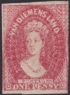 Tasmania SG29 1867 1d Carmine Premium Stamp £375 - Neufs