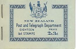 NEW ZEALAND, 1938, Booklet 19, 18x1½d George VI, Superbe! - Markenheftchen