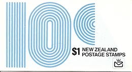 NEW ZEALAND, 1977, Booklet 30, $1, 10x10c Elizabeth + Arms - Booklets