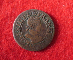 Double Tournois Au Buste Enfantin De Louis XIII 1619 G - 1610-1643 Louis XIII Le Juste