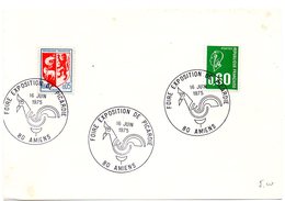 OISEAU = 80 AMIENS 1975 = CACHET TEMPORAIRE Illustré D'un COQ 'FOIRE EXPOSITION PICARDIE' - Mechanical Postmarks (Advertisement)