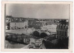 Photo Originale Cliché Ayant Servi Pour La Cpa CHATEAU GONTIER PONT EN CONSTRUCTION EN 1870 Lot BOULANGE - Lieux
