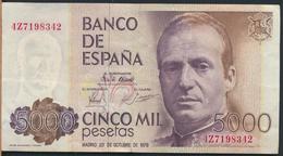 °°° SPAGNA SPAIN 5000 PESETAS 1979 °°° - [ 4] 1975-…: Juan Carlos I.