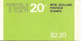 NEW ZEALAND, 1981, Booklet 36,  $2.20, 10x20c Seashells - Markenheftchen