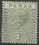 Perak - 1892 Tiger 1c MH *    SG 61 - Perak
