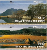 NEW ZEALAND, 1987, Booklet 43/44, Pair Booklets, Overprint CAPEX - Postzegelboekjes