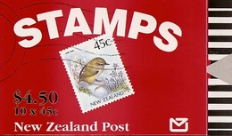 NEW ZEALAND, 1991, Booklet 59, $ 4.50, Bird Rock Wren, Red - Markenheftchen