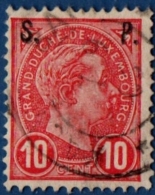 Luxemburg 1895  10 C Service Perf  12½  Cancelled - Servizio