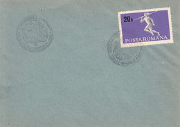 FREE HOMELAND- CONSTANTA PHILATELIC EXHIBITION SPECIAL POSTMARKS ON COVER, ATHLETICS STAMP, 1969, ROMANIA - Briefe U. Dokumente