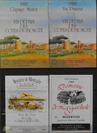 4 ETIQUETTES Différentes De VIN - De PAYS D'OC - En Très Bon Etat - Collections & Sets