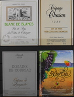 4 ETIQUETTES Différentes De VIN - De PAYS D'OC - En Très Bon Etat - Collections, Lots & Séries