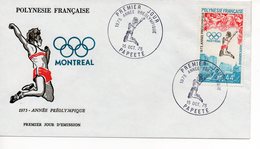 POLYNESIE FRANCAISE 1975 -ANNEE PREOLYMPIQUE - Storia Postale