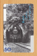Japon Japan Free Front Bar Balken Phonecard (E) - / 330-1599 / Steam Train Locomotive / - Trains
