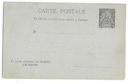 ENTIER POSTAL.... 10 CTS .DIEGO SUAREZ... AVEC CARTE REPONSE ...ETAT NEUF. VOIR SCAN - Briefe U. Dokumente