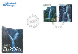 Faroe Islands FDC 25-5-1999 EUROPA CEPT Complete Set Of 2 With Cachet - 1999