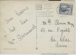 LUXEMBOURG 1f,ISOLATO CARTOLINA -TIMBRO POSTE TARGHETTA "PREMIERES JOURNEES .......1962,les Cilas,francia,GRUSSE AUS LUX - Lettres & Documents