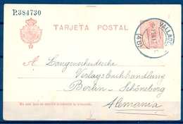 1912 , ENTERO POSTAL , ED. 49  , VALLADOLID - BERLIN - 1850-1931