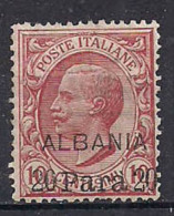 REGNO D'ITALIA 1907 EMISSIONI PER L'ALBANIA SASS. 8 MLH VF - Albanie