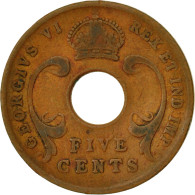 Monnaie, EAST AFRICA, George VI, 5 Cents, 1942, TB, Bronze, KM:25.2 - Britse Kolonie