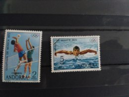 Andorra (Spain) 1972 Olympics Games SC#67-68 - Vegueria Episcopal