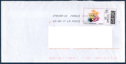 Montimbrenligne Moche Et Méchant 2017 Lettre Verte Sur Enveloppe - Timbres à Imprimer (Montimbrenligne)