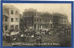 CPA Nord Lille Catastrophe Explosion Shop Front écrite Carte Photo RPPC - Sonstige & Ohne Zuordnung