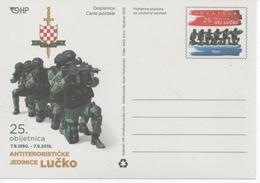 Croatia 2015, Stationery, Police, 20th Anniversary Of Anti-Terrorist Unit - Police - Gendarmerie