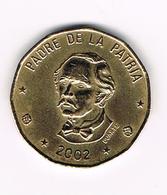 &-  DOMINICAANSE  REPUBLIEK  1 PESO  2002 - Dominicaanse Republiek