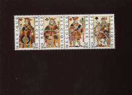 Belgie 1973  1695/98 Face Value Playing Cards King Jack Diamonds Hearts Clubs Spades MNH - Nuevos