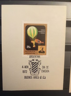 1972 - SEMANA AERONAUTICA Y ESPACIAL - ARGENTINA ARGENTINE - DIA DE EMISION - AERONAUTIQUE SPATIAL AERONAUTICS SPACE - Südamerika