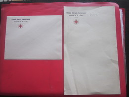 Lettre Et Enveloppe à Entête Vierge De LA CROIX ROUGE FRANÇAISE COMITÉ DE LA CIOTAT Marcophilie Croix Rouge Scoutisme - Rode Kruis