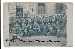170 EME REGIMENT - CASQUE - CARTE PHOTO MILITAIRE - Regiments