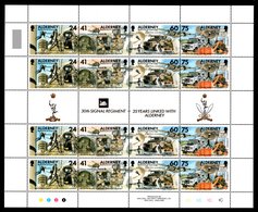 ALDERNEY 1996 30th Signals Regiment: Sheet Of 16 Stamps UM/MNH - Alderney