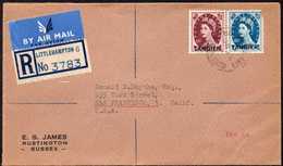 British Morocco To USA Registered Airmail Cover 1954 - Morocco Agencies / Tangier (...-1958)