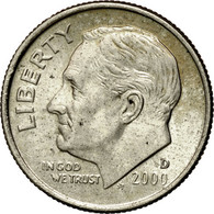 Monnaie, États-Unis, Roosevelt Dime, Dime, 2000, U.S. Mint, Denver, SUP - 1946-...: Roosevelt