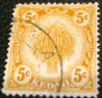 Kedah 1922 Sheaf Of Rice 5c - Used - Kedah