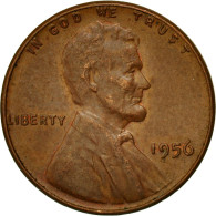 Monnaie, États-Unis, Lincoln Cent, Cent, 1956, U.S. Mint, Philadelphie, TB+ - 1909-1958: Lincoln, Wheat Ears Reverse