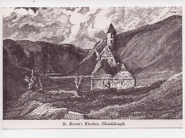 Glendalough : Saint Kevin's Kitchen (gravure J. Greig Dessin Geo Petrie 1821) Cp Vierge - Wicklow